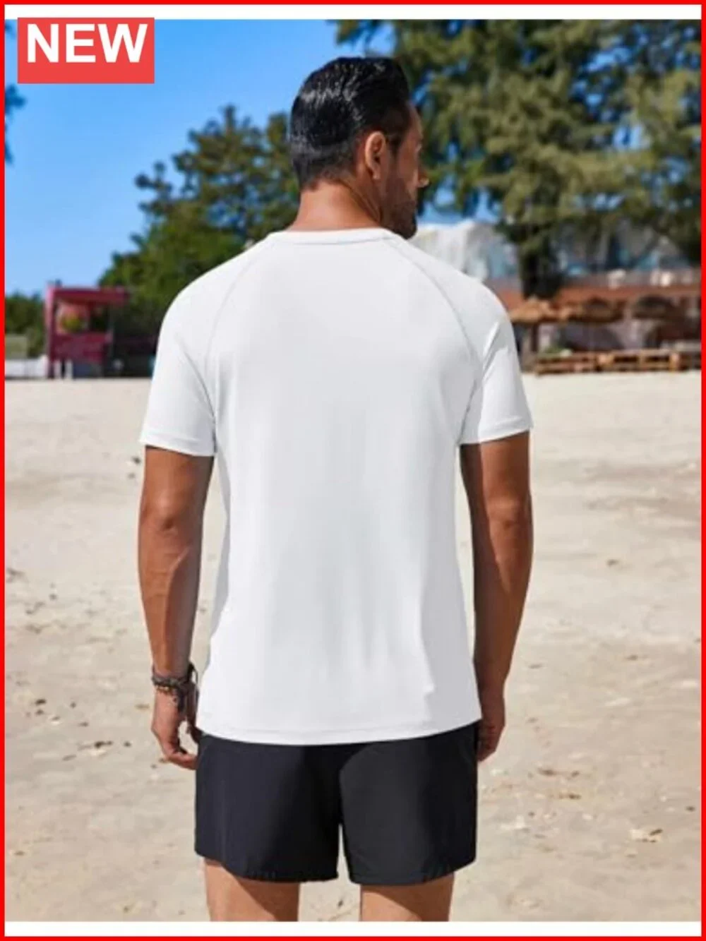 UPF 50+ Quick Dry Rash Guard Shirt for Men, Stretchy Lightweight Swim Tee